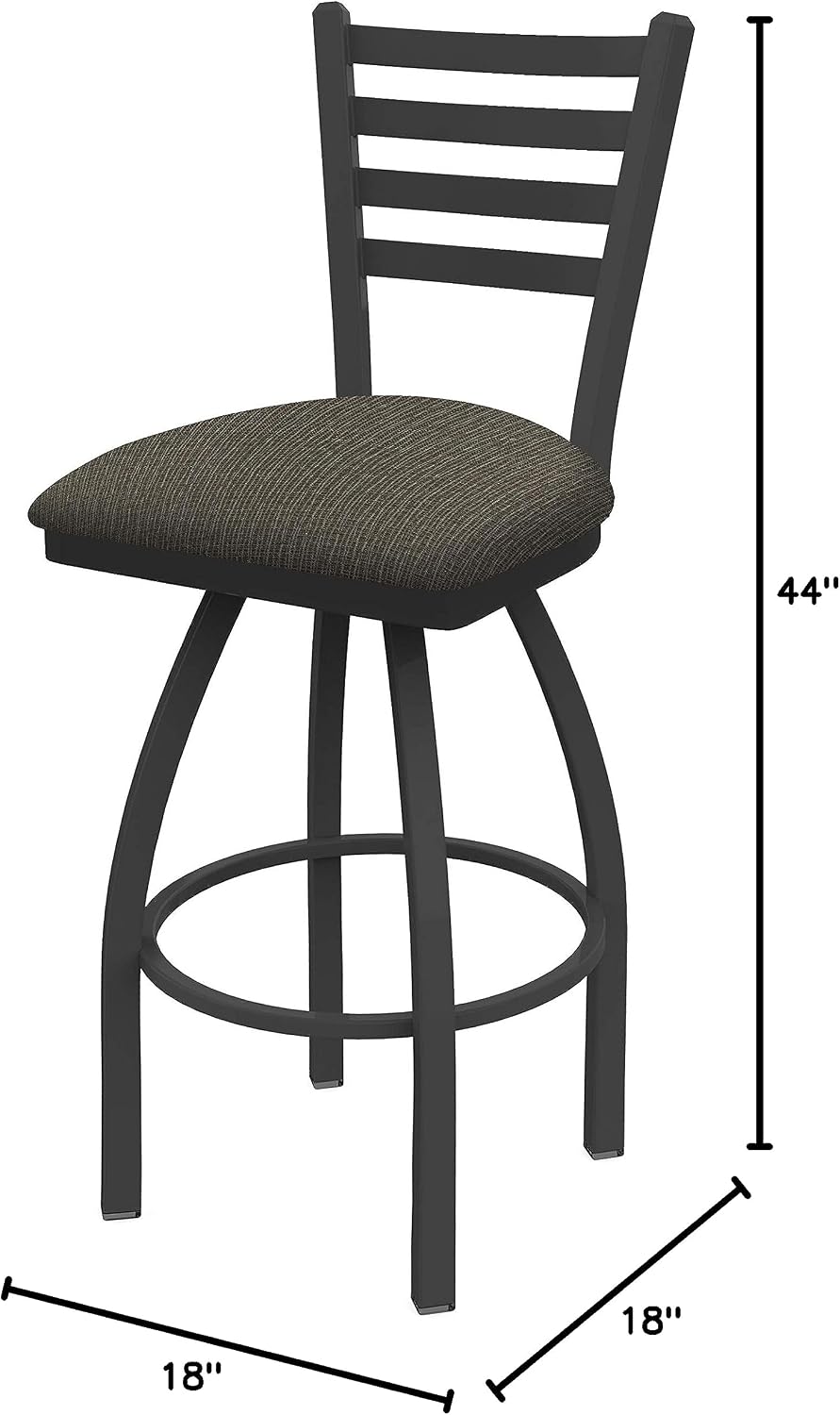 HBS 410 Jackie 30" Swivel Bar Stool with Pewter Finish and Graph Chalice Seat