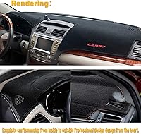 Vista 5 de INUBOXES Alfombrilla antideslizante para tablero de salpicadero compatible con Toyota Camry 2007-2011 protector solar borde negro