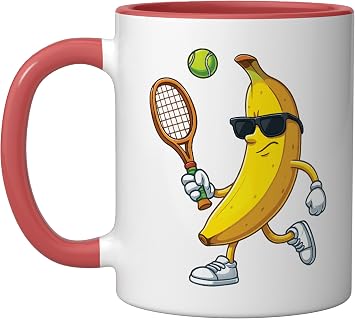 Banana Tennis Ceramic Mug