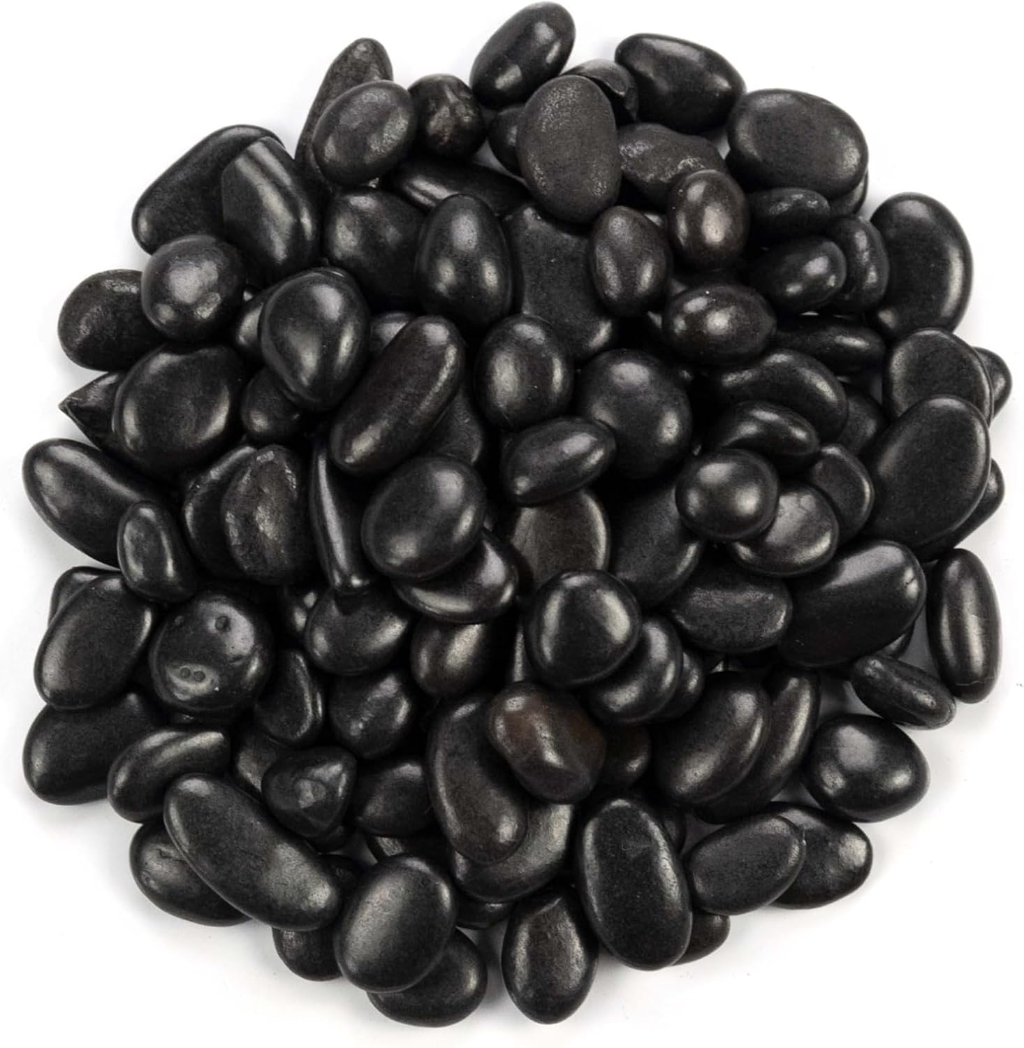 MSI Decorative Polished Black Pebbles, 0.2 inch - 0.5 inch, 40 lb. Bag