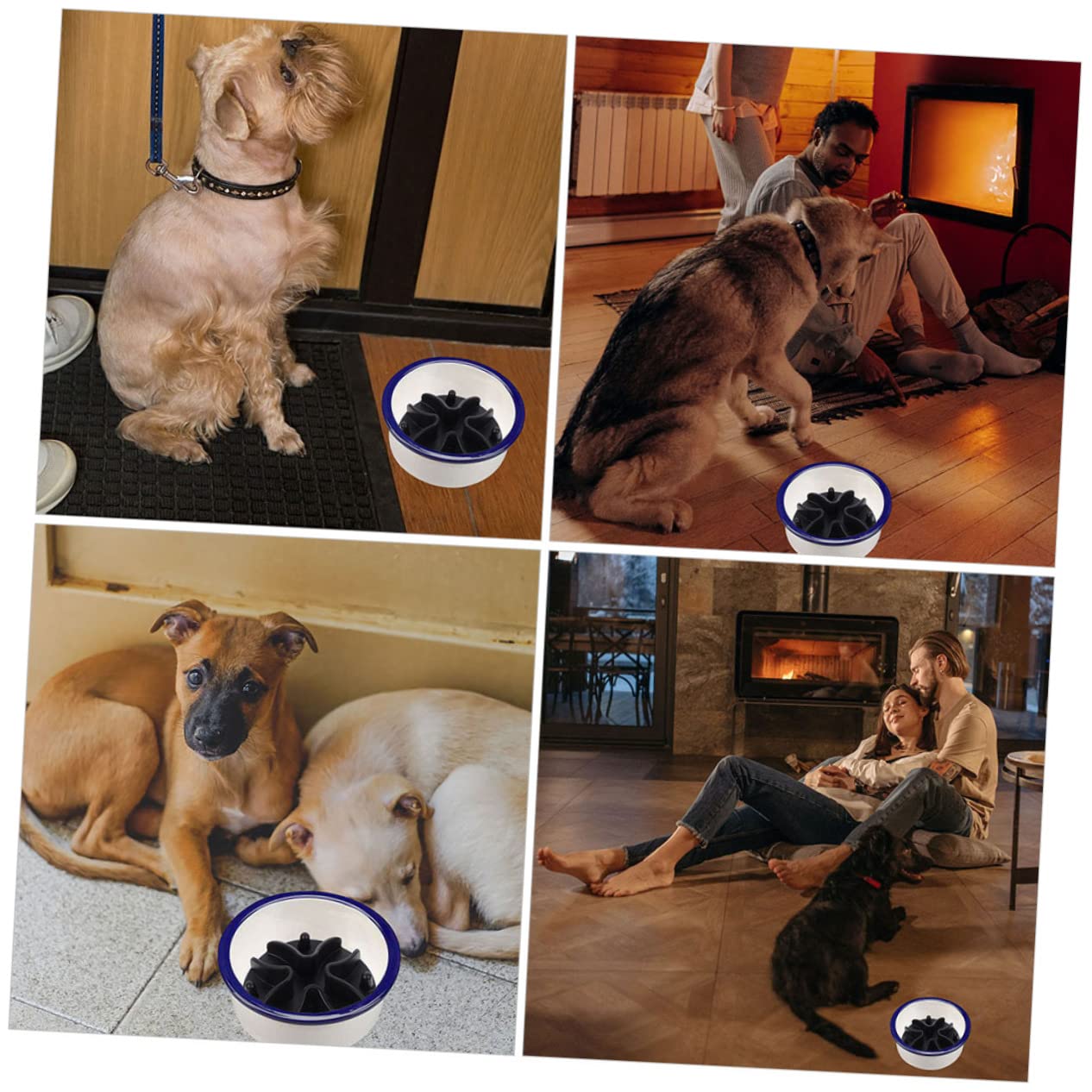 YARNOW Lot De 3 Gamelles À Alimentation Lente pour Chien Taille