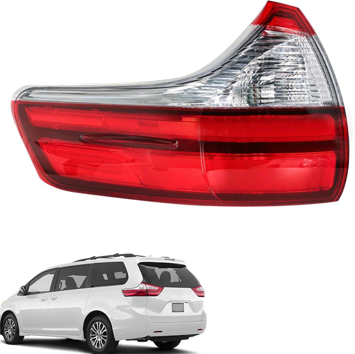 LH Left Driver Side Outer Tail Light Replacement for Toyota Sienna 2015-2020 Tail Lamp 8156008050 TO2804123