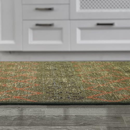 Miniatura 6 de Antep Rugs - Alfombras antideslizantes de 2 x 3 pies (antideslizante) con parte trasera de goma, de estilo antiguo, bohemio, marroquí y con pelo