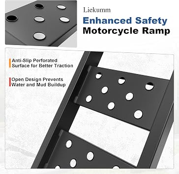 LIEKUMM 40 Heavy Duty Truck Ramps, 2200 lbs Loading Ramps for Pickup Trucks, Metal Truck Bed Ramps for ATV, Lawn Mower, Trailer Use
