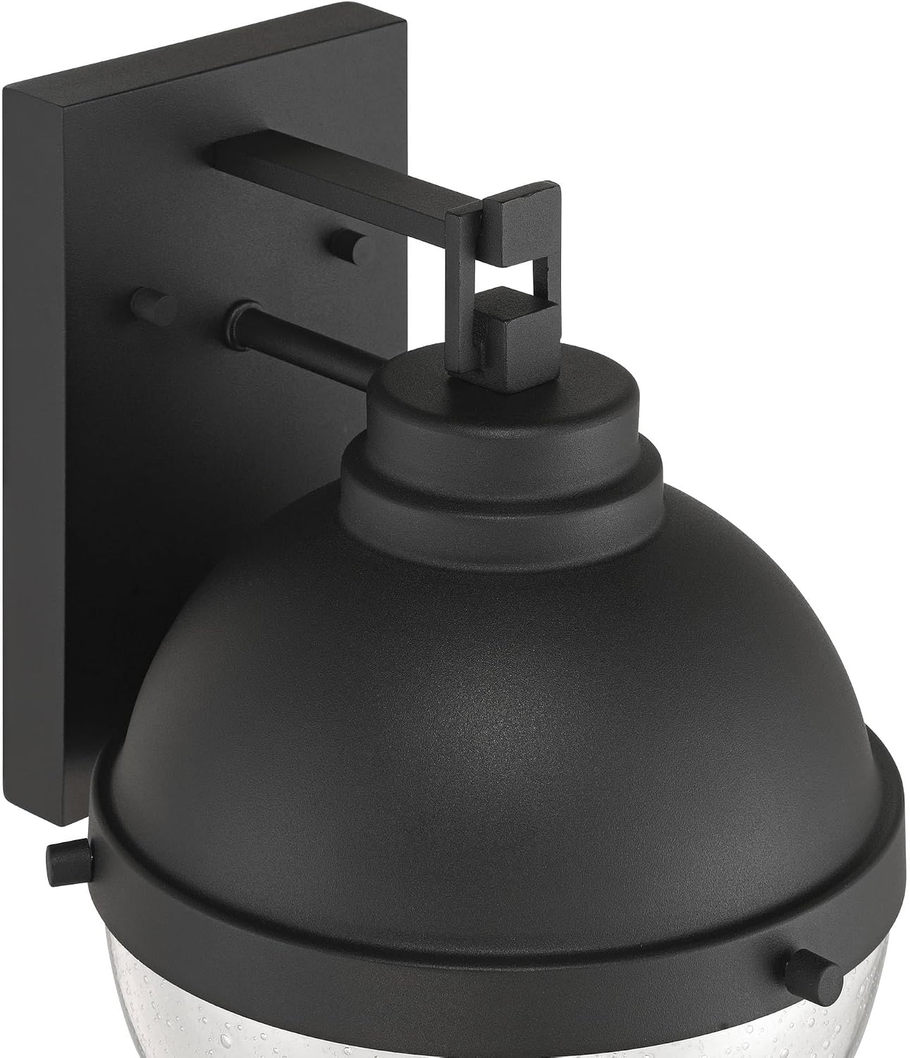 Possini Euro Design Sargasso 11" High Modern Industrial Outdoor Wall Light Fixture Mount Porch House Exterior Outside Weatherproof Sand Black Marine Grade Finish Clear Glass Shade Front Door Patio