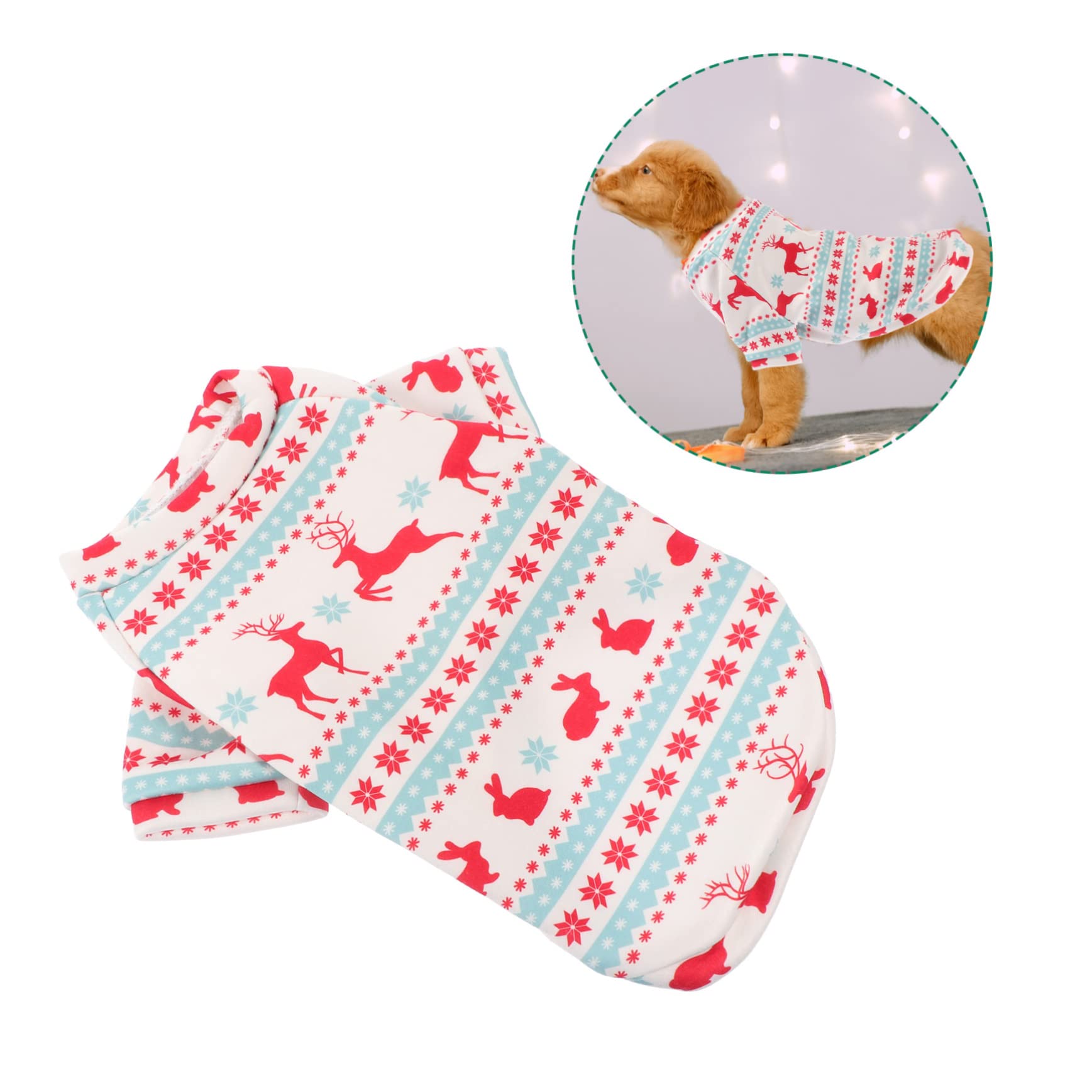HEMOTON 1pezzi Vestito Di Natale Per Cani Abbigliamento Natalizio Per Animali Domestici Costume Per Cani Vestiti Per Animali Domestici Realizzato in Materiale Di Buona Qualità Design Sempl