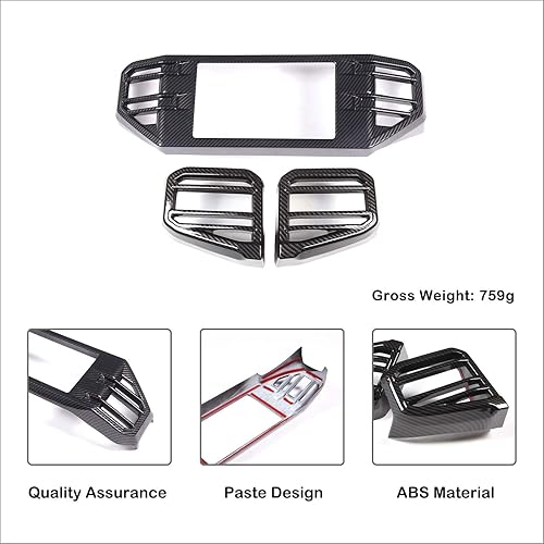 Miniatura 7 de Kit de cubierta de salida de aire para consola central de automóvil, compatible con Toyot Tundra 2022 Sequoia 2023 consola central lateral salida de