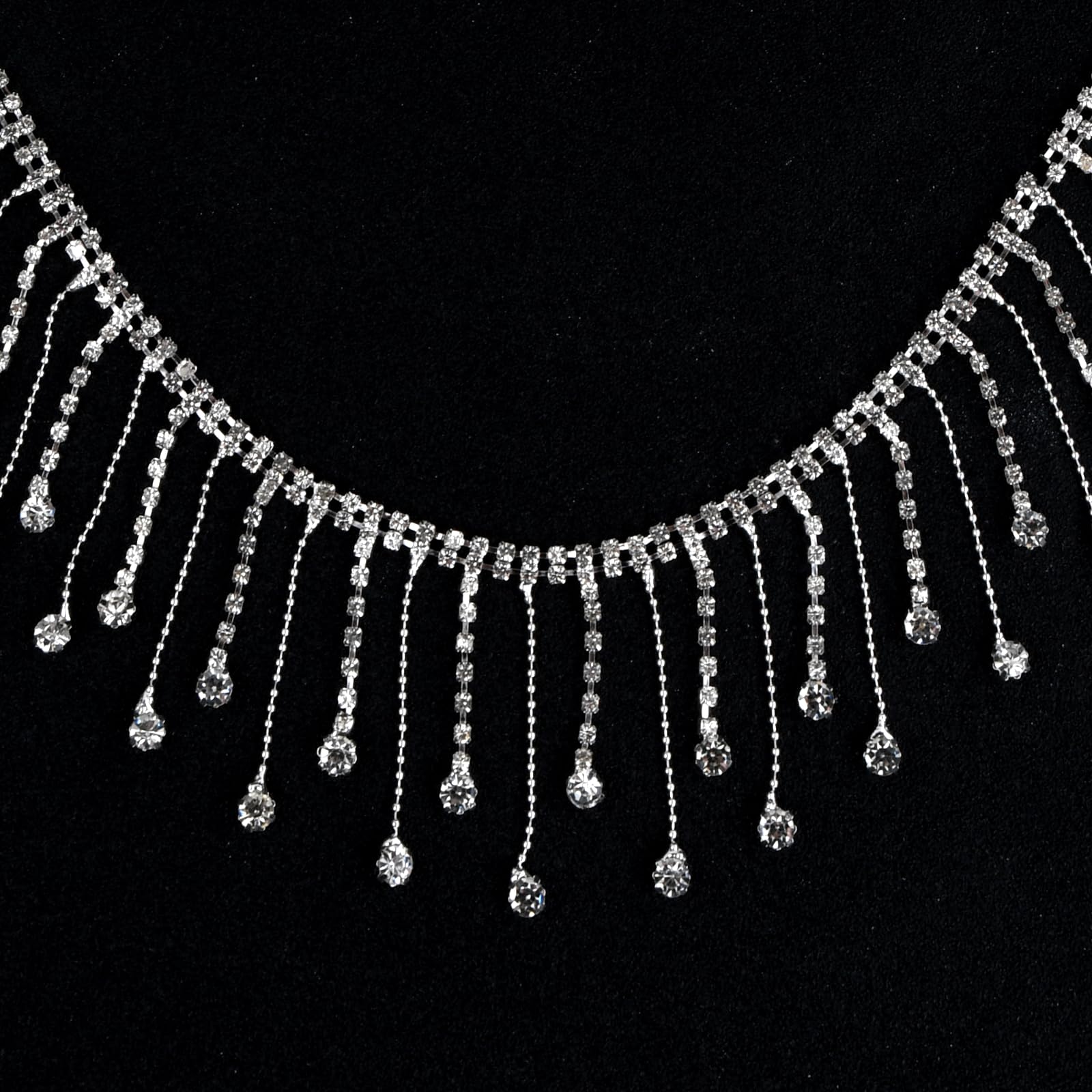 170 cm ketting franjes strass voor kleding, band van diamanten strass