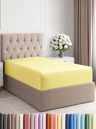 Miniatura 517 de King Fitted Bed Sheet - Bottom Single Fitted Sheet Only - Ultra-Soft Hotel Luxury Bedding w/ 8-16 Inch Deep Pockets - Breathable, Cooling & Wrinkle