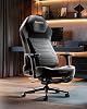 AutoFull M5 Gaming Chair, Evolution of Backrest, Wide Seat, Elevating Headrest, Office Chair, Premium PU Leather, Multi-Angle Adjustable Lumbar Support, 4D Armrest, Chair, Telework, Computer Chair, Ottoman Included, 160° Reclining, Storage, Office Chair, Black, God of War