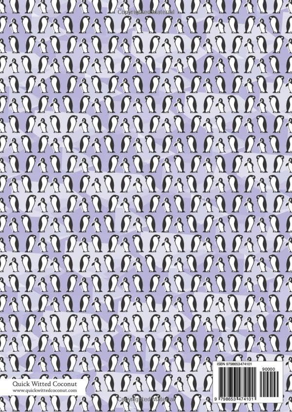 Penguins Notebook - Lined Pages - A4 - Premium: (Violet Edition) Fun notebook 192 lined pages (A4 / 8.27x11.69 inches / 21x29.7cm) - Image 2