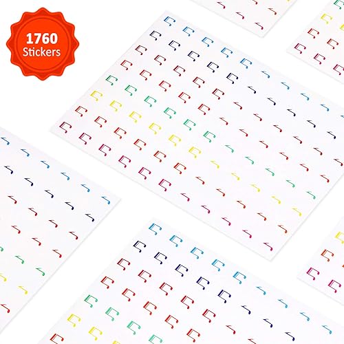 Miniatura 3 de Outus 1760 Pieces Music Notes Stickers Colorful 20 Sheets Musical Label Cartoon Mini Sticker Teacher Appreciation Gift Teacher Incentive Stickers