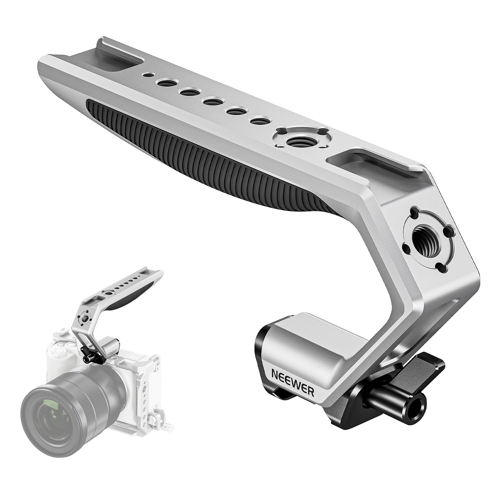 Maniglia Top Handle Con NATO Rail Per Fotocamera - Supporto Gimbal, Freddo Scarpone, Per Video Professionali - Foto 5