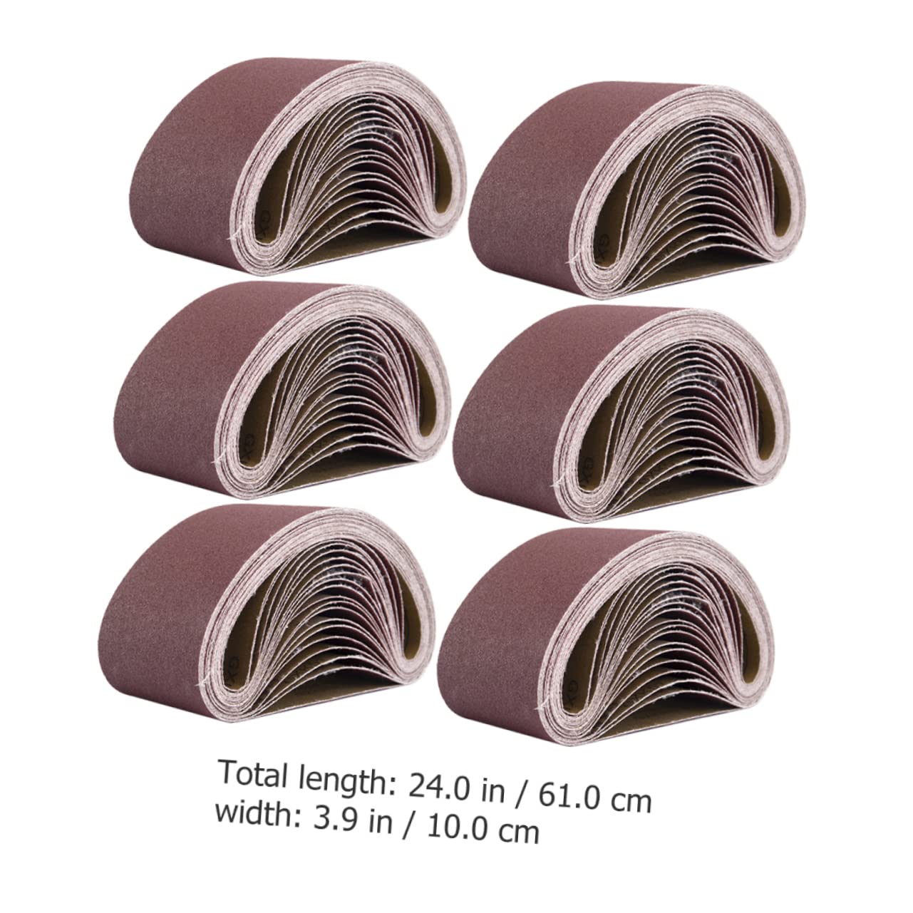 VILLCASE 4x24 Sanding Belts 80 Grit for Belt Sander 6pcs Sandpaper Bands for Woodworking Tool Accessories and Carpentry