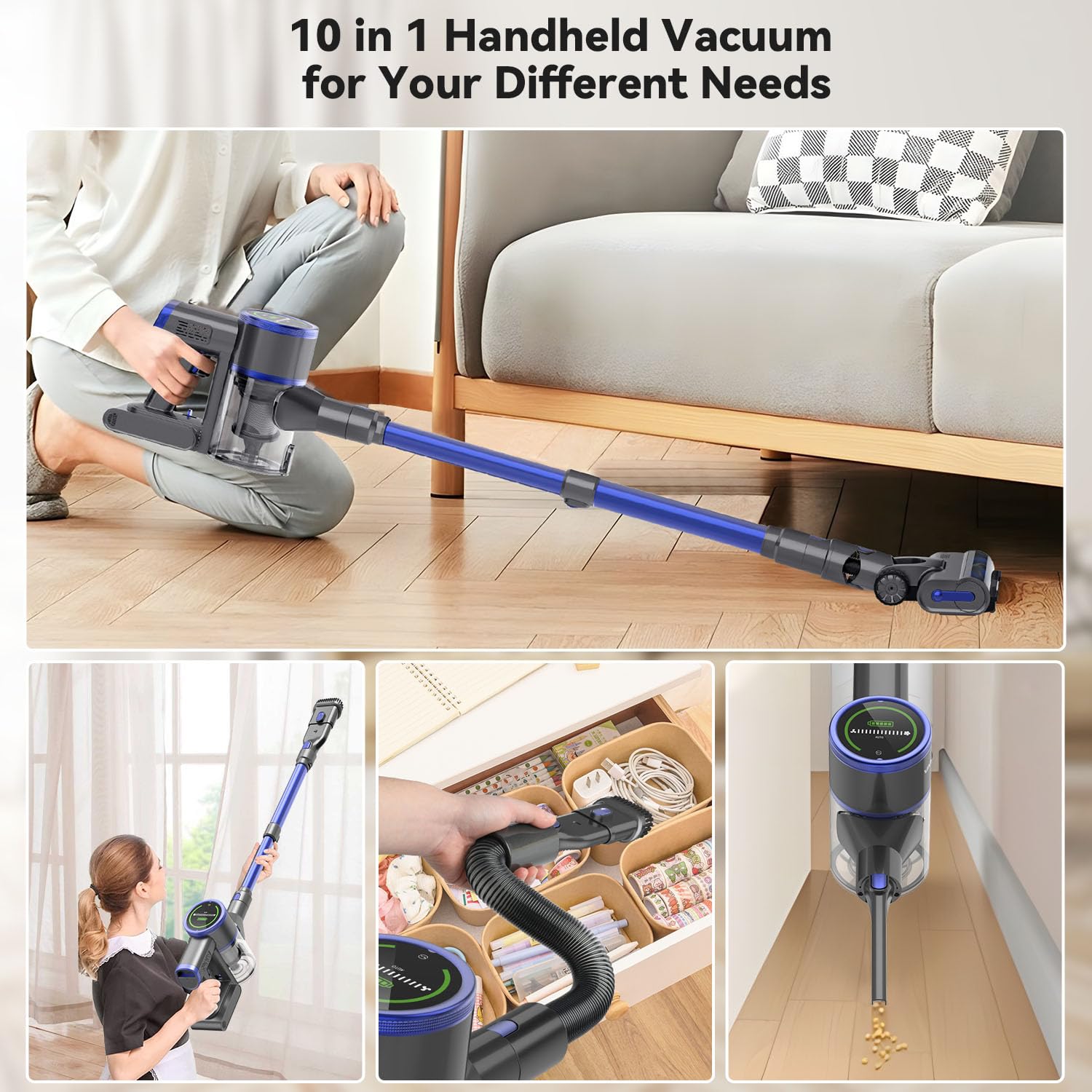 VAKYOU PRO Cordless Vacuum Cleaner, 550W/36Kpa Cordless Stick