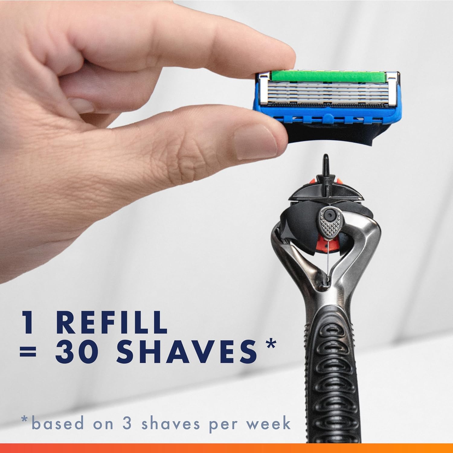 Gillette ProGlide Power Razor for Men, 1 Gillette Power Razor Handle + 1 Blade Refill