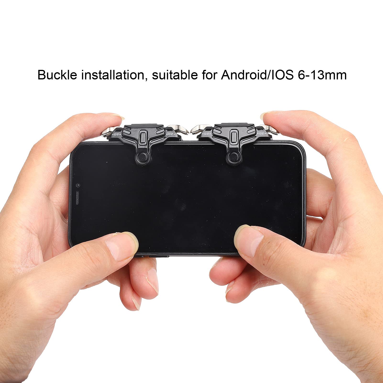 PUSOKEI Trigger di Gioco per Telefono Cellulare Scatto di Gioco per Cellulare Ergonomico Bouton Smartphone Controller di Gioco Trigger per Gamepad per Android/per iOS Telefono 6-13mm / 0.2-0.5in