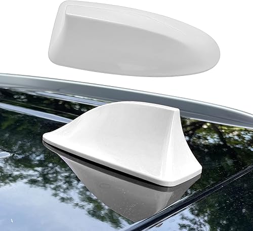 Ajxn 1 unidad de antena de automóvil aleta de tiburón señal de radio AMFM base aérea ficticia para automóvil SUV camión con cinta adhesiva para