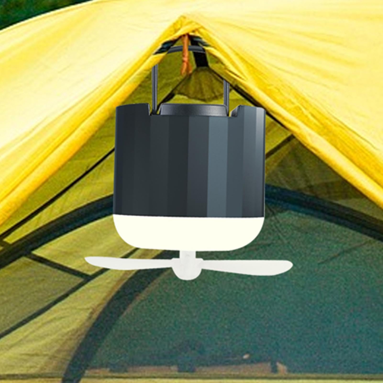 Luz de ventilador al aire libre,Ventilador de linterna para acampar - Luz de tienda de campaña con ventilador de refrigeración personal para exterior - Pequeño ventilador de verano,