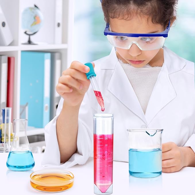 Disfraz infantil de bata de laboratorio con accesorios miniatura 6