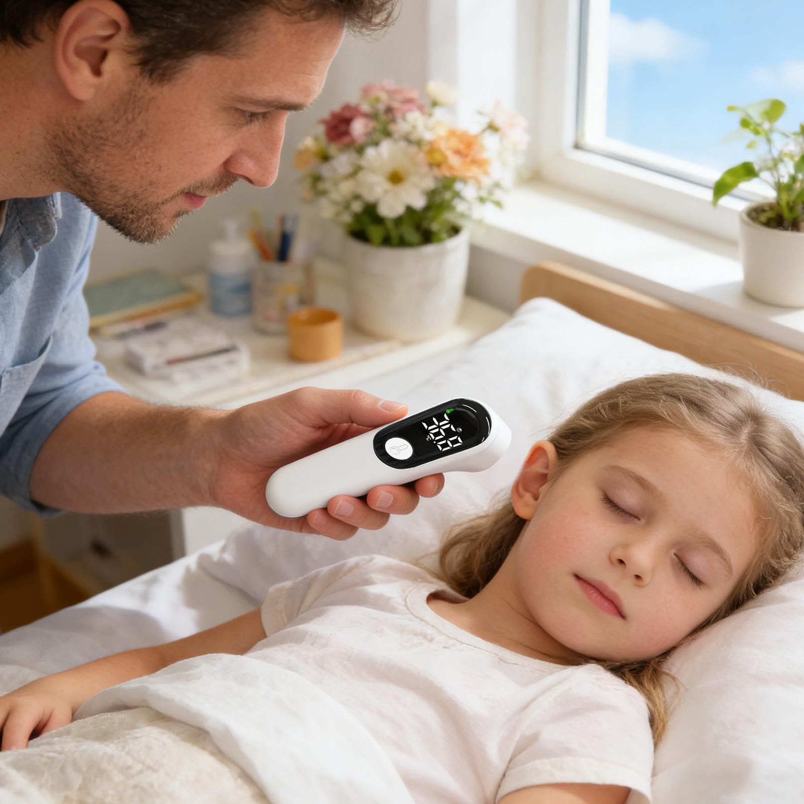 Termometro a Infrarossi Frontale Sonda Elettronica Frontale Veloce | Sonda Auricolare Senza Contatto Compatta per Adulti, Animali Domestici, Infermieri, Ospedale, Casa, Dormitori, Viaggi