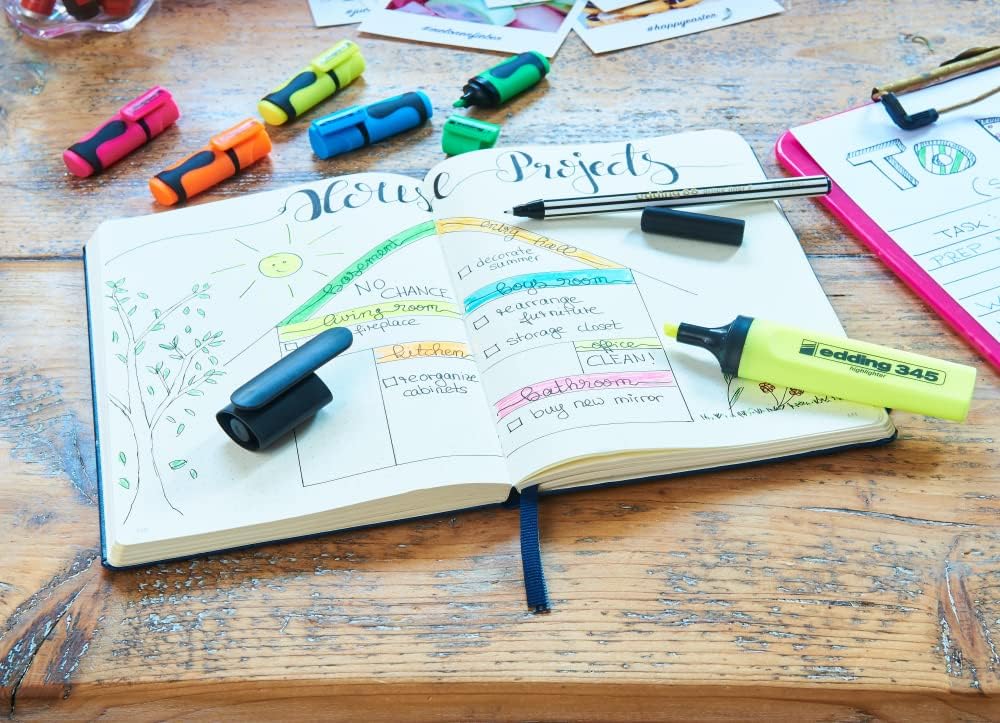 Edding 345 Highlighter Refillable Highlighter, Yellow image 5