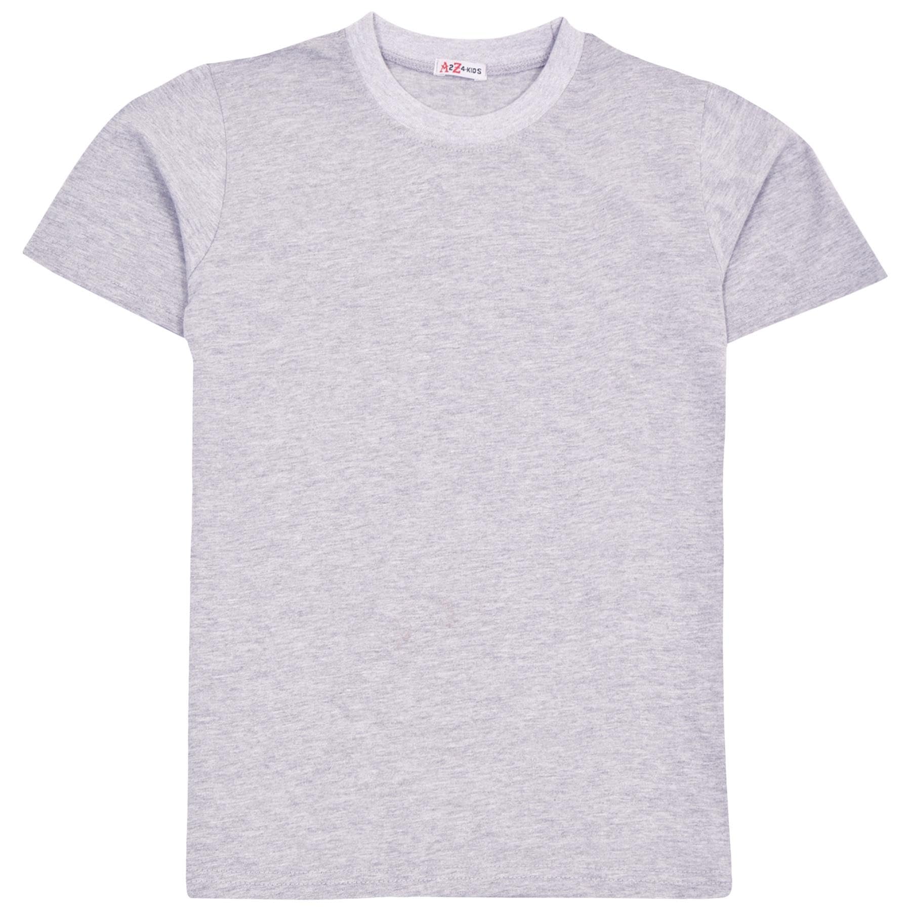 A2z 4 Kids Boys Grey Cotton T-Shirt Plain - Pl T Shirt 13