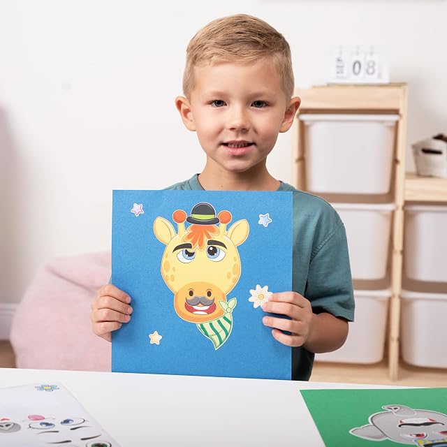 Foto 8 de 8 de JOYIN 90 Animales Pegatinas Infantiles Pegatinas Set Haz tus propias hojas de adhesivos para mezcla y combina…
