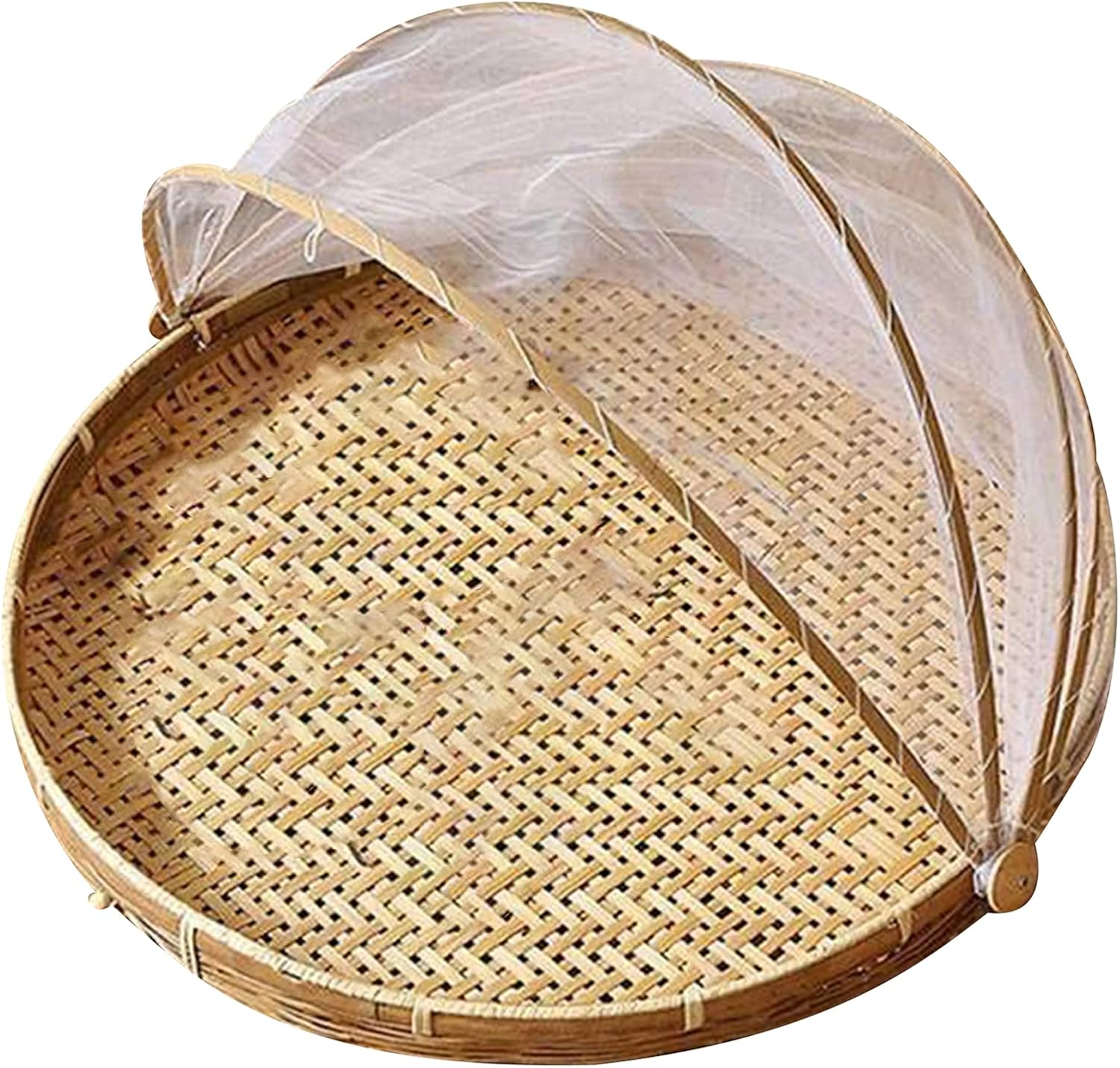 Parliky Handgewebter Bambuskorb - Tragbarer Obst- & Gemüsekorb Für Picknick