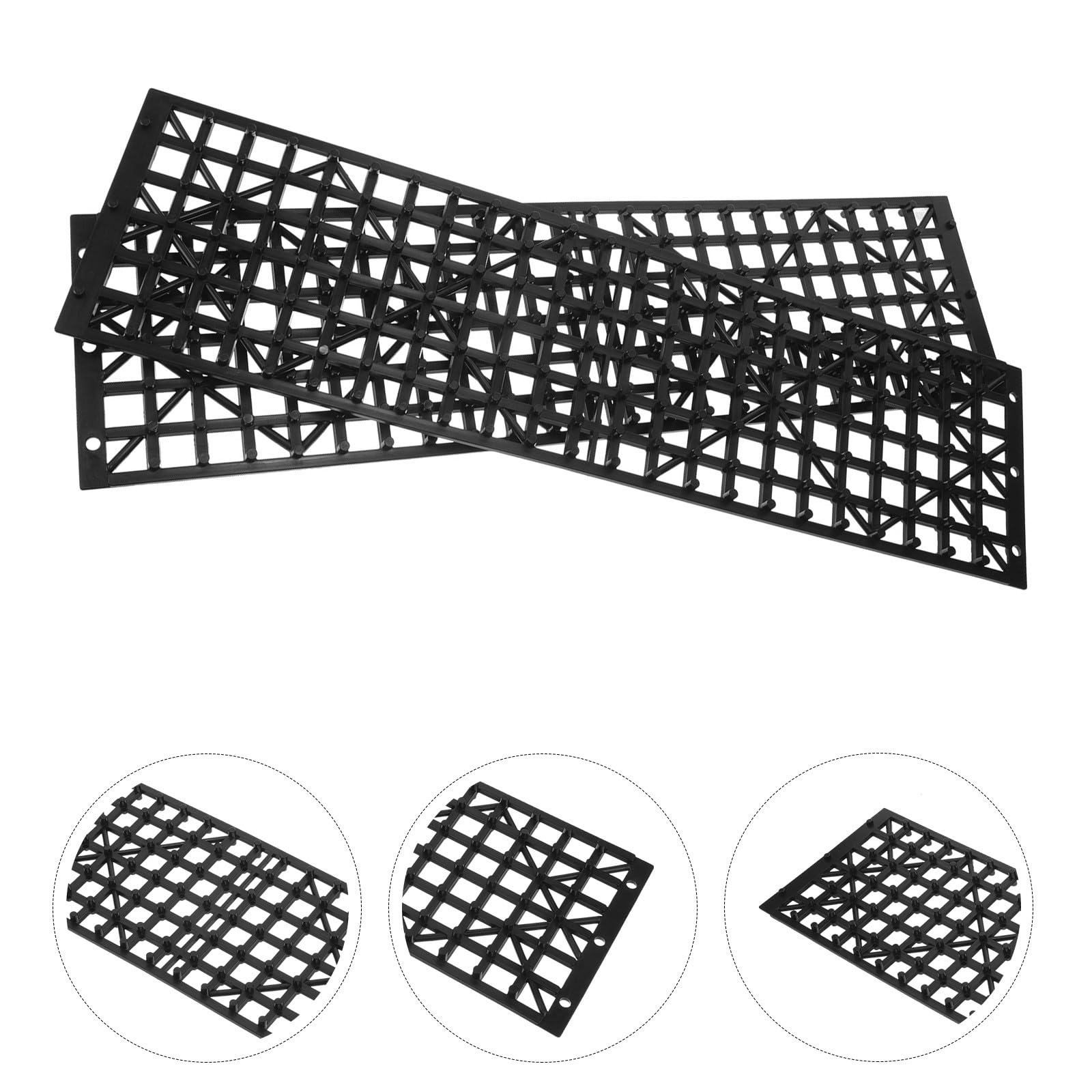Cabilock Planche de Traction pour Voitures 2 Pièces Anti-dérapante en Plastique Pliable, Tapis de Récupération Pneus pour Boue et Sable, Accessoire Sécurité Automobile