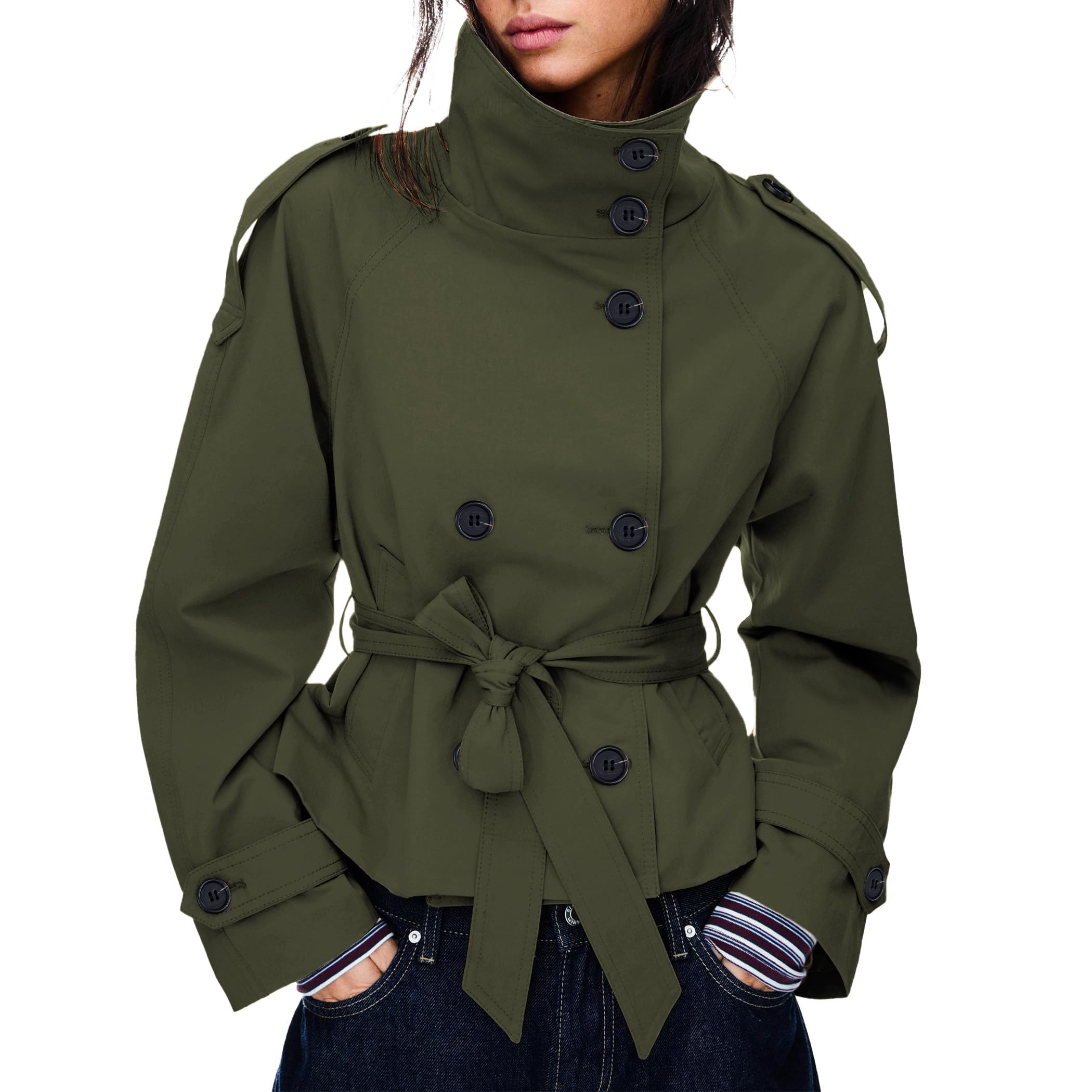 Women's Cropped Trench Coat