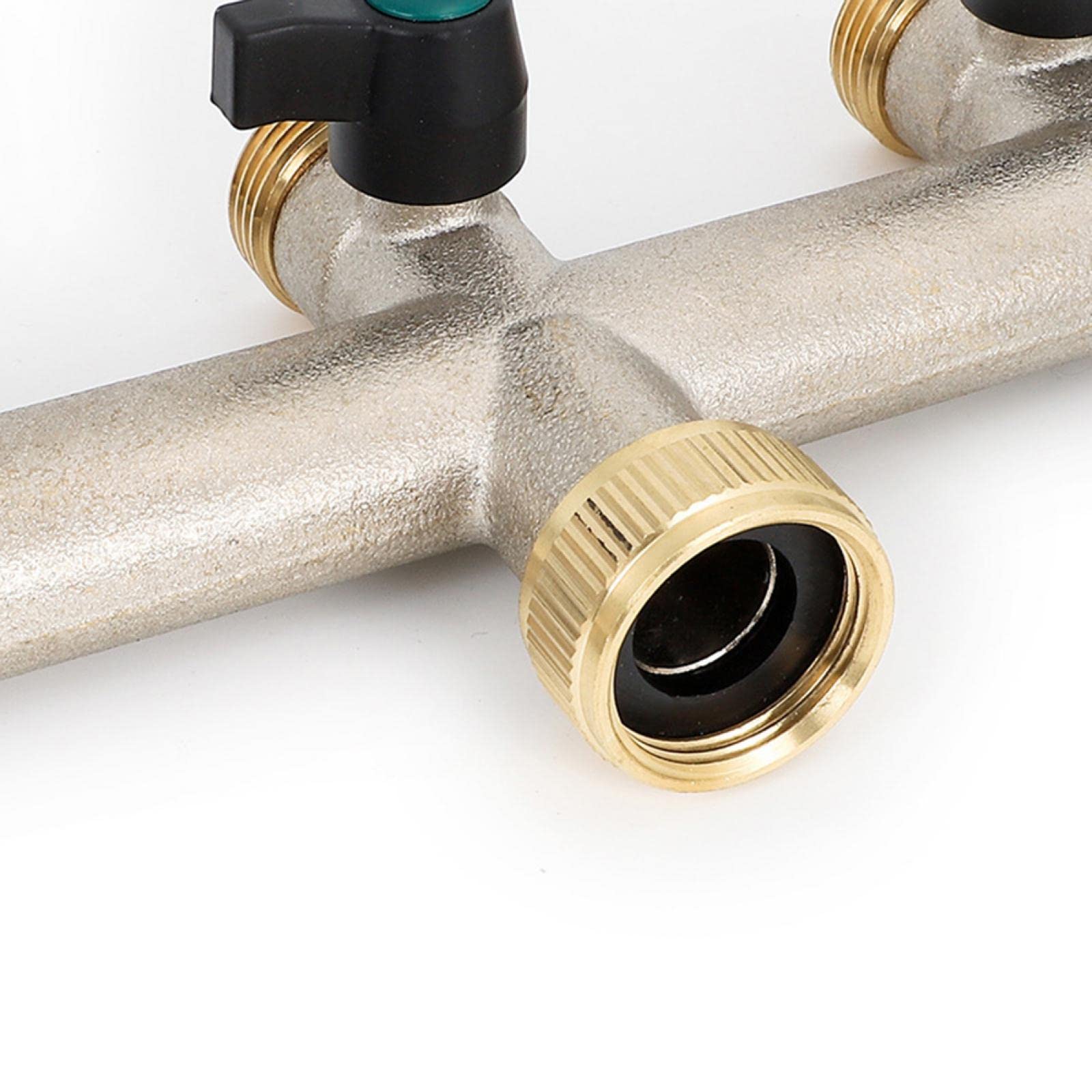 Distributore di 5 vie in ottone per rubinetto dell'acqua da giardino con 5 uscite per irrigazione fiorita e giardinaggio