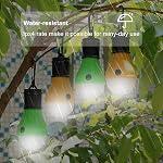 LED Tent Lantern, Portable Waterproof Outdoor Battery Operated Tent Lantern with Clip Hook, Super Bright for Hiking, Party, Camping, Fishing, Power Failure (4 Packs, Black)