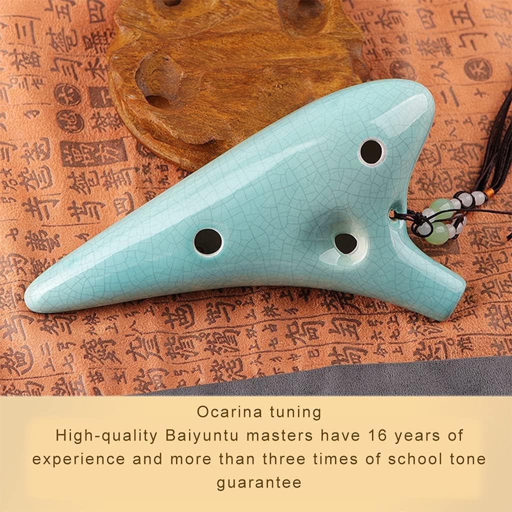Ocarina 初心者 ボカリナ 12穴 アルトC 陶器製管 吹奏楽器 オシャレ プロフェッショナルオカリナ演奏楽器 吹け 【タイプサウンドペニーホイッスル】
