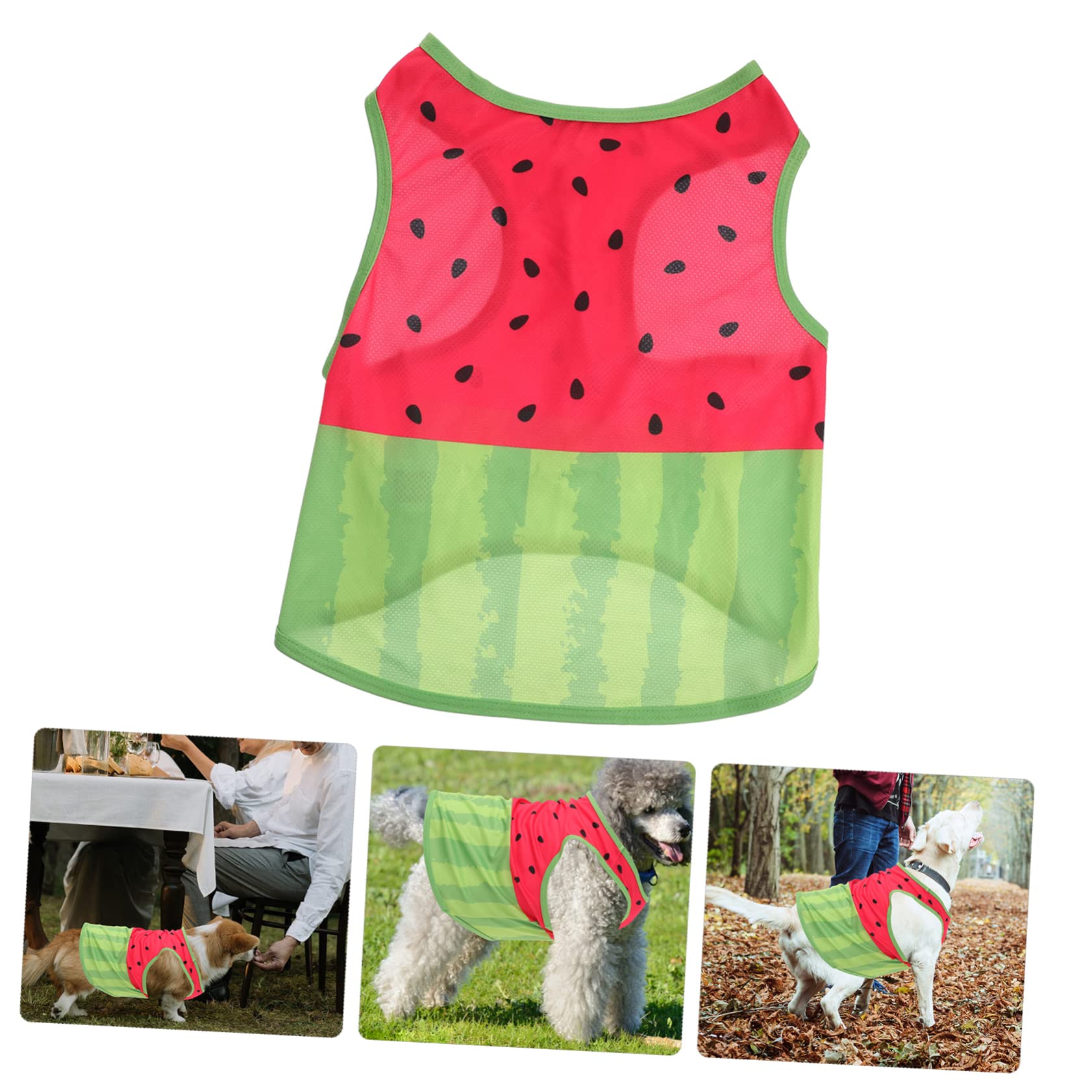Gilet Rafraîchissant pour Chien Été, Taille L, Soie, Pastèque | Taille Xl, Design Adorable, pour Activités Extérieures, à Enfiler et Retirer Facilement