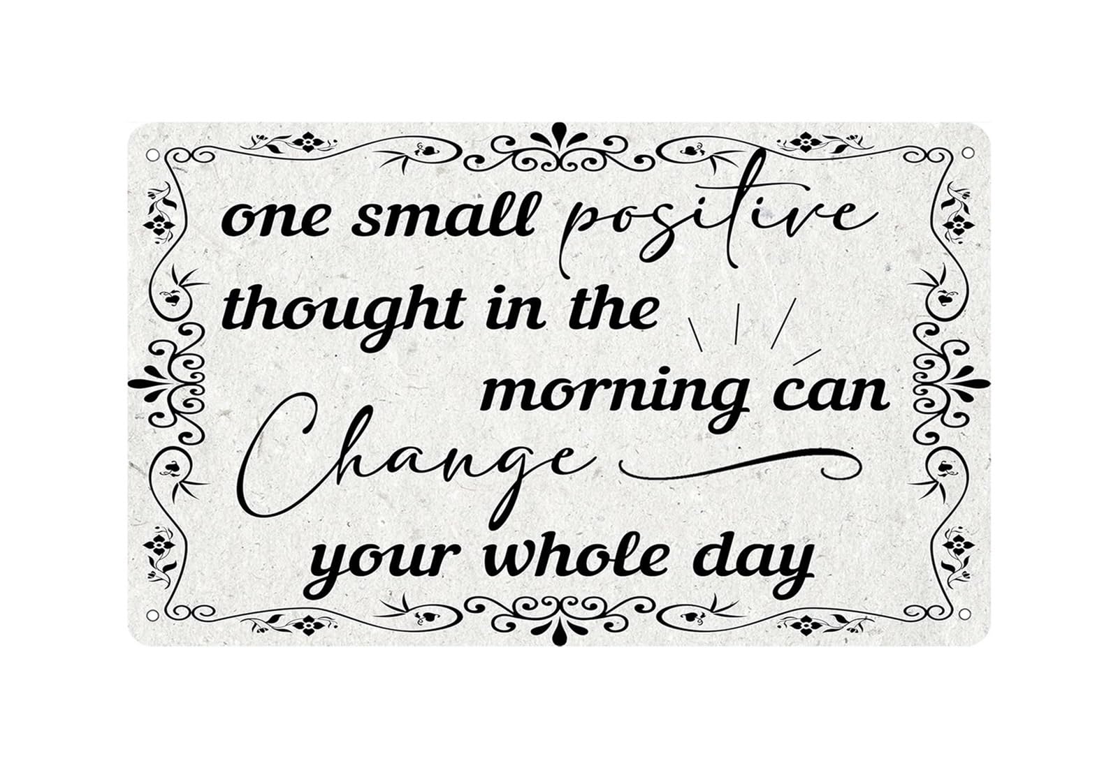 MQXFCZUX Motivational Sign Metal Tin Sign Vintage Quote Wall Decor for Office Cafe Coffee Shop Business 8 X 12 inch
