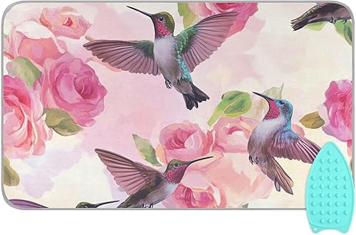 Miniatura 30 de Alfombrilla de planchar y almohadilla magnética resistente al calor, manta de planchado portátil de viaje, fundas para tabla de planchar de 27.6 x