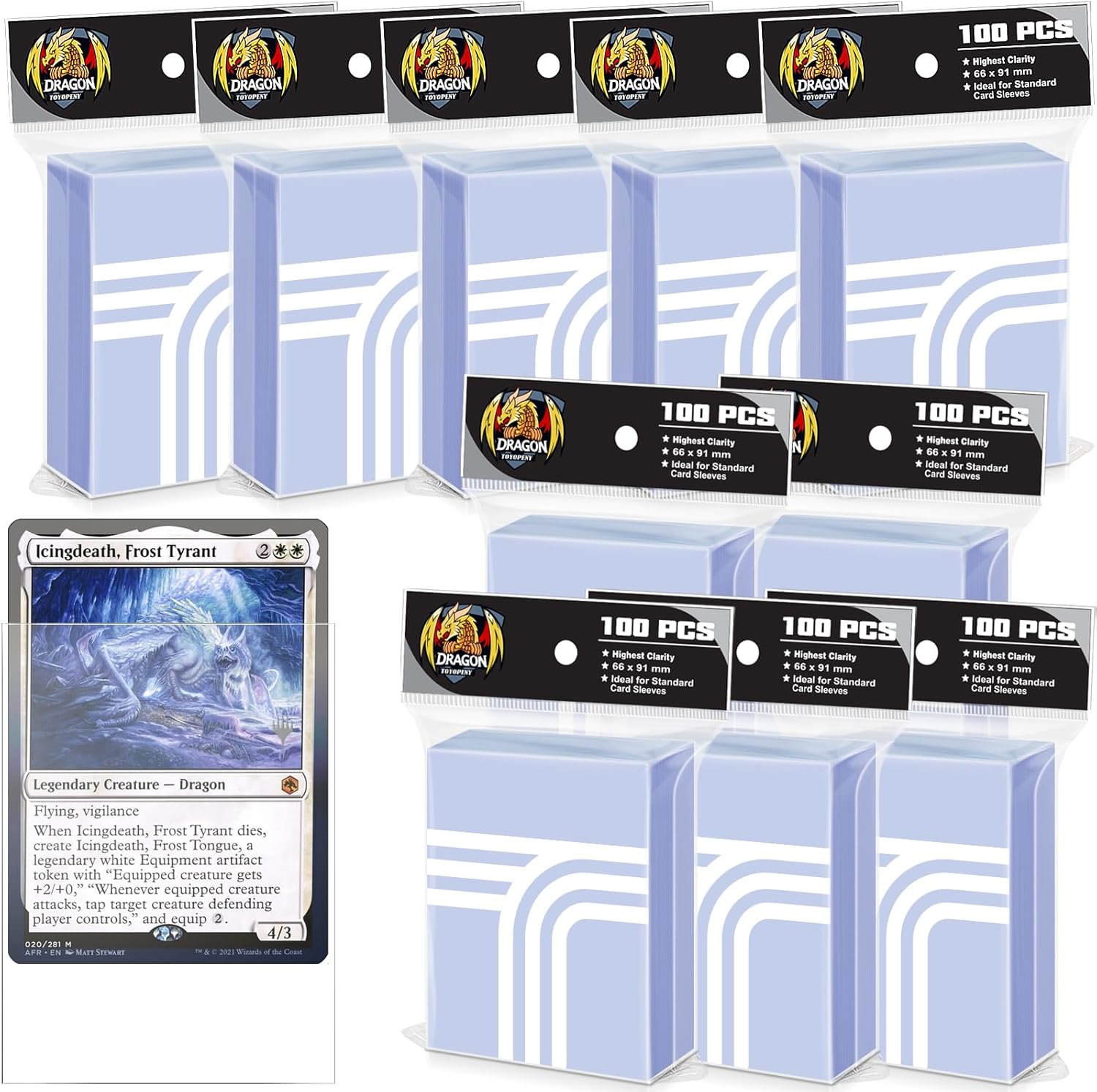 1000 Count Baseball Card Sleeves, Soft Trading Card Sleeve Fit ForMtg,TCG,CCG,Magic,Football,Sports,Photocard Sleeves