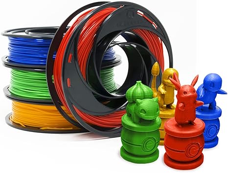 review Gizmo Dorks PLA Filament for 3D Printers 1.75mm 200g, 4 Color Pack - Blue, Green, Orange, Red