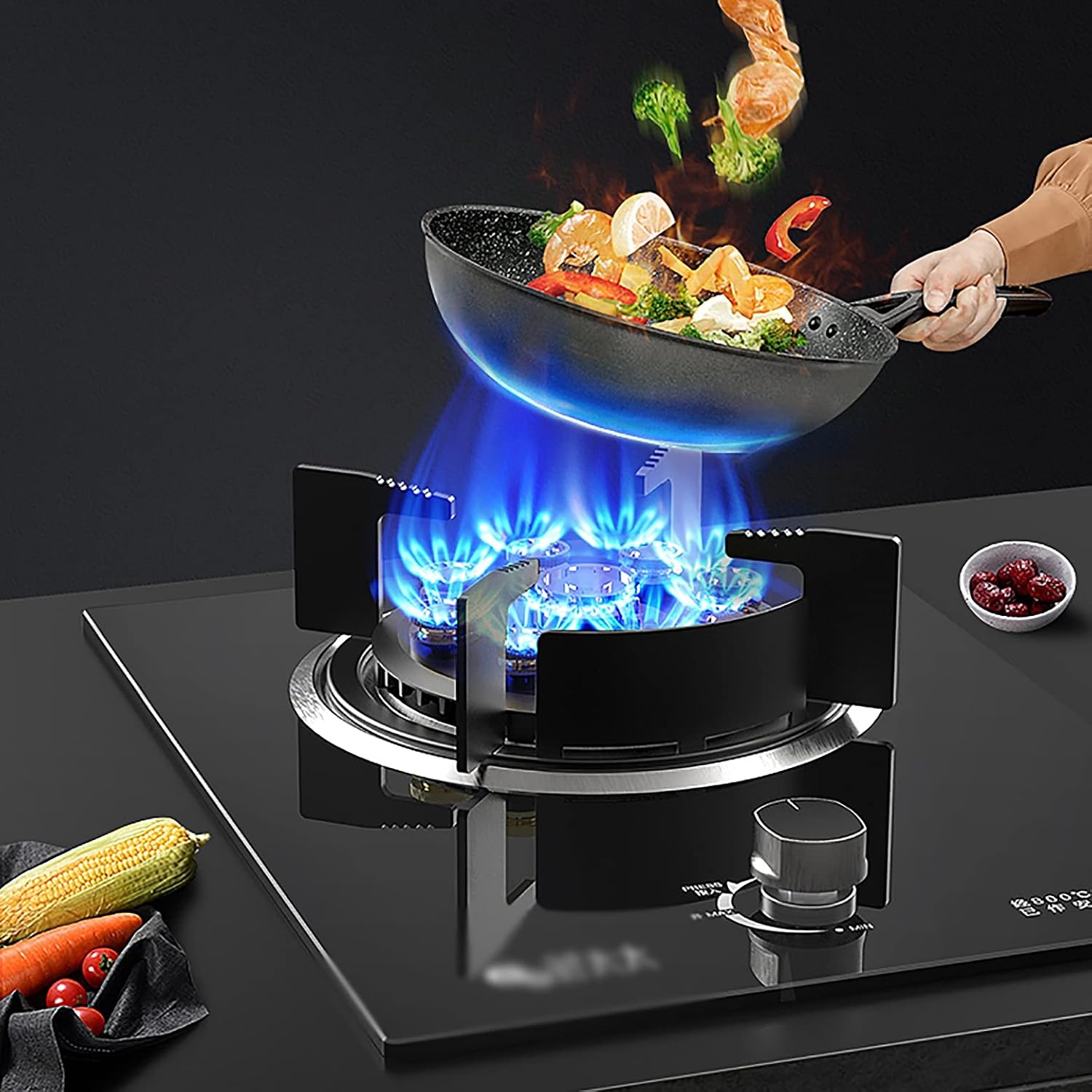 Burner Gas Cooker Built In Stove Lpg Ng Desktop Cooking Cooktop With Automatic Flameout(B,LPG)