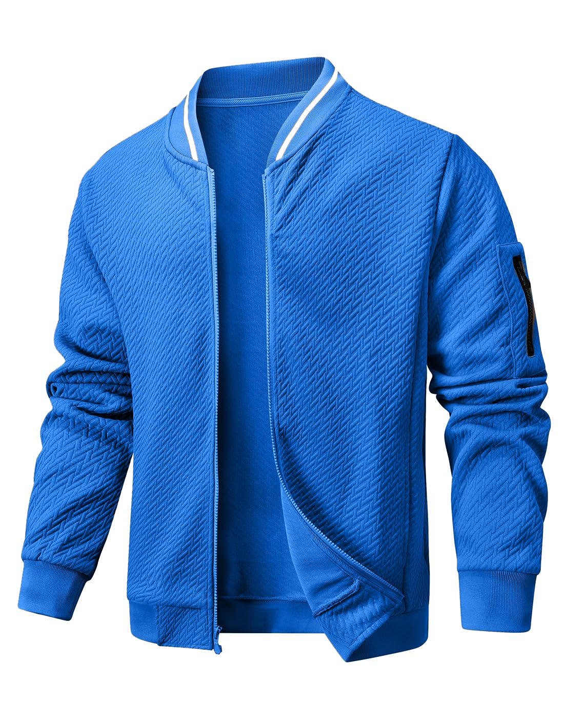 Wizoat Mens Casual Jacket Lightweight Varsity Bomber Jacket With Zipper