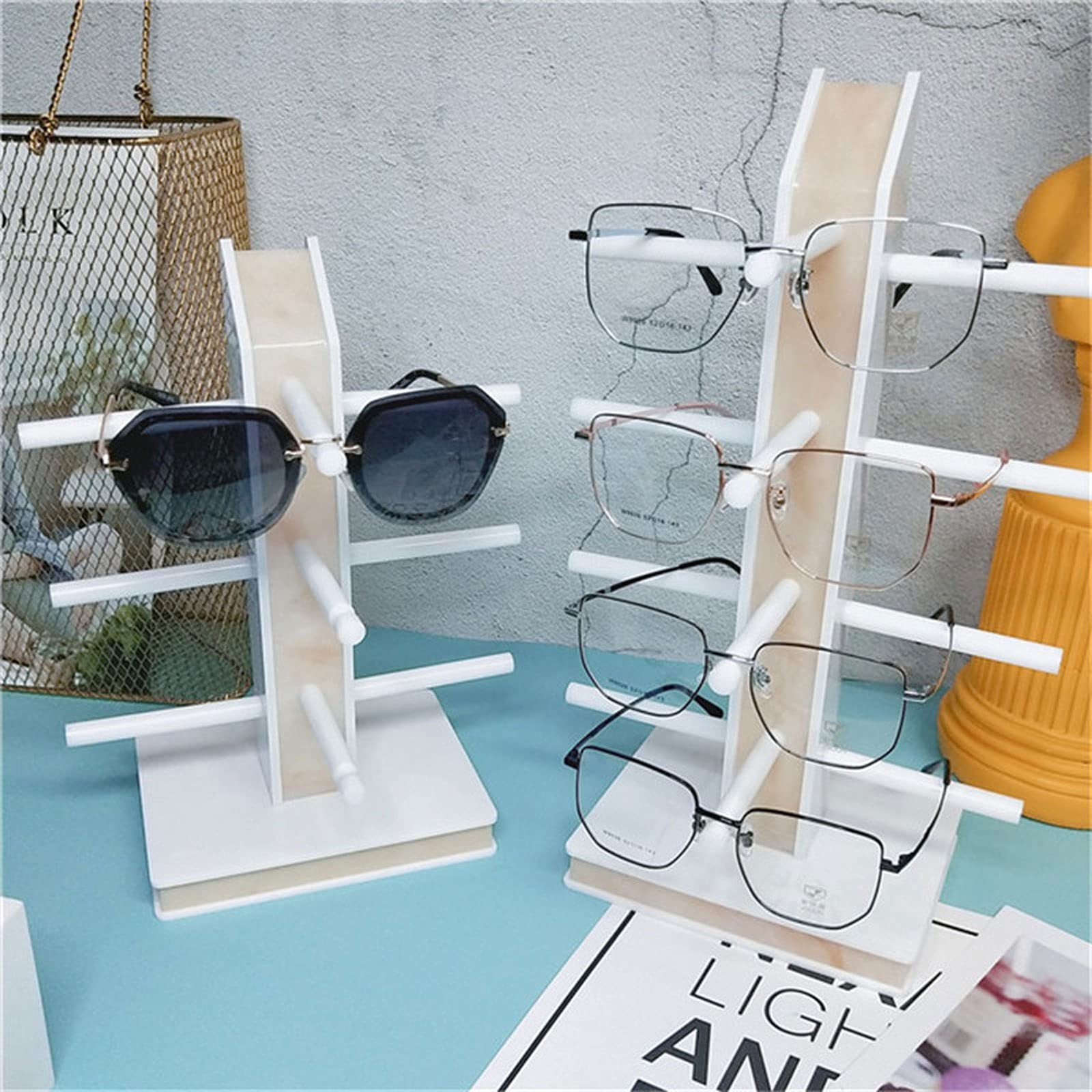Espositore per Occhiali da Sole Occhiali da sole 5 strati Occhiali da vista Occhiali da vista Stand Eyewear Box rack per occhiali da tavolo Supporto da tavolo Per Esposizione Commerciale Domestica Neg