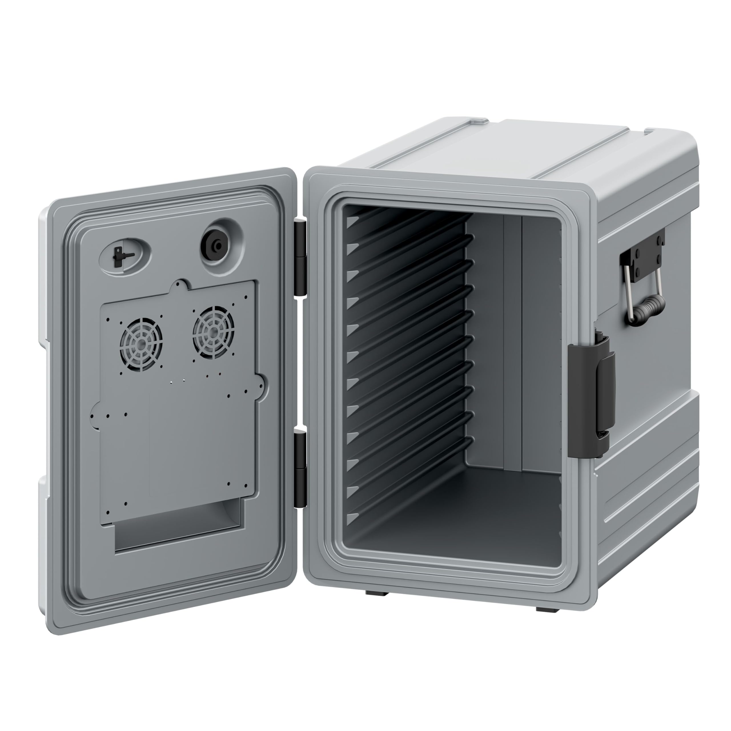 GGM Gastro Thermobox Frontlader 83 L beheizt für 12x GN 1/1 | Zuverlässige Warmhaltung, einfache Reinigung, robuste stapelbare Bauweise, ideal für den mobilen Dauereinsatz