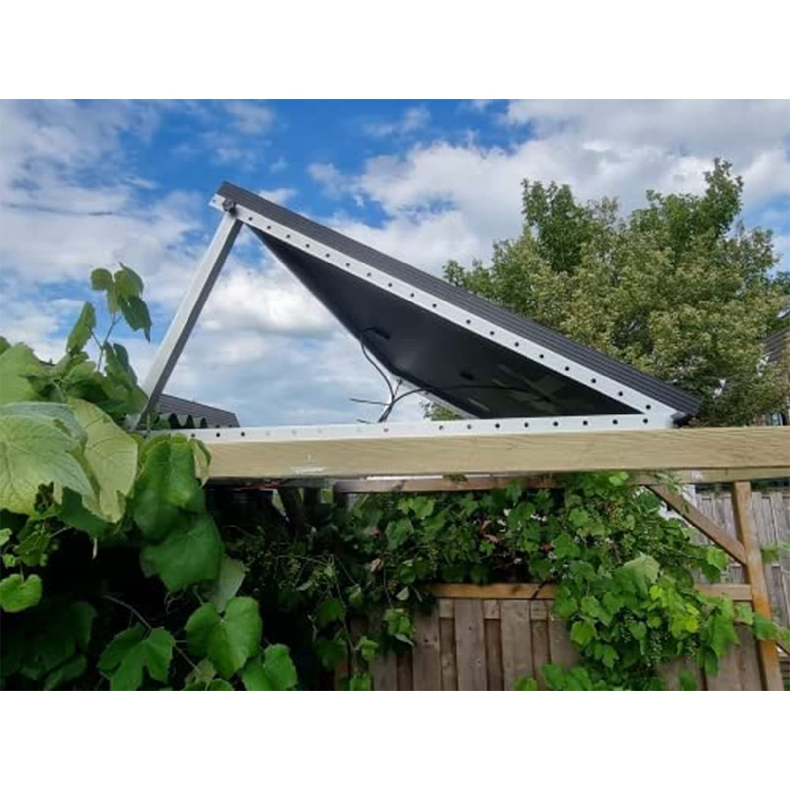 Staffa in alluminio per pannello solare da 41 pollici per pannello solare fino a 101 cm, confezione da 2 supporti solari, supporto fotovoltaico fotovoltaico per tetto, camper, barca e fuori rete
