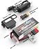 MEW4 2S3000 RC Car Upgrade 7.4V 2S 3000 mAh 25C Large Capacity LiPo Battery with USB Charger Accessories for All 1/14, 1/16 Scale