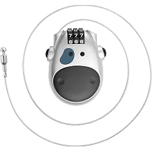 YACSEJAO Retractable Cable Lock, 3 Digit Combination, 75 CM/2.5 FT
