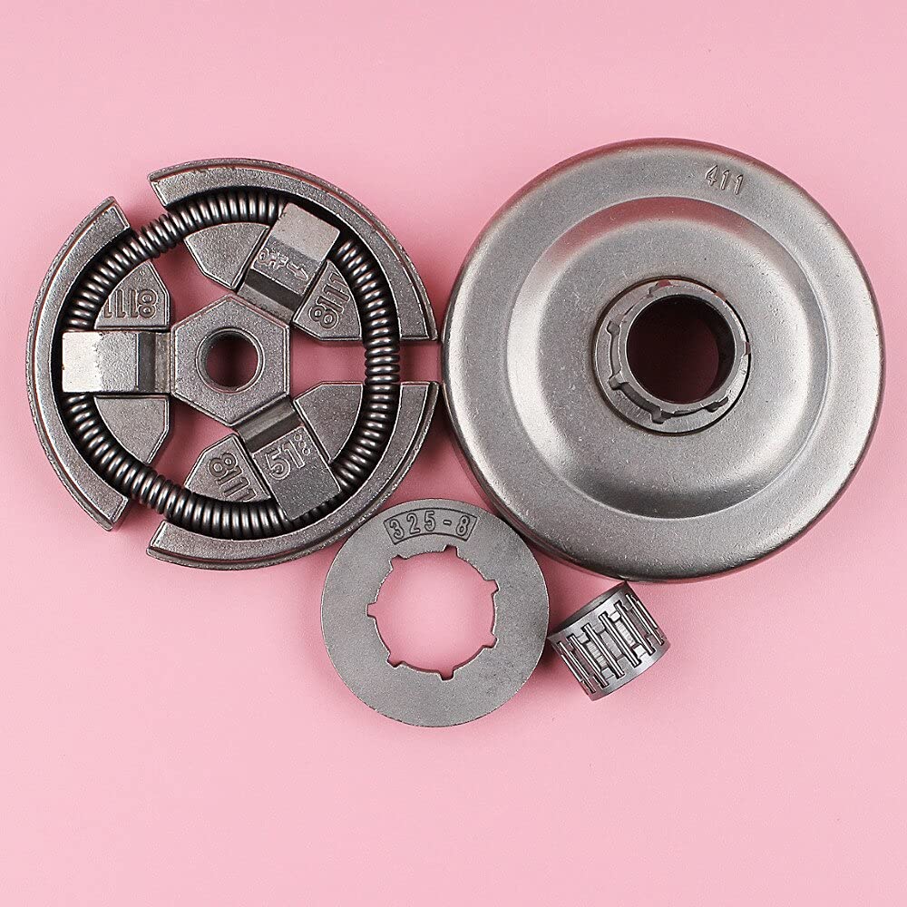 Accesorios Tambor de embrague Adefol. Kit de cojinete de aguja de llanta de piñón de 325 8 dientes para compatible con Husqvarna 55 51 50 pieza de repuesto de motosierra (Color : China)