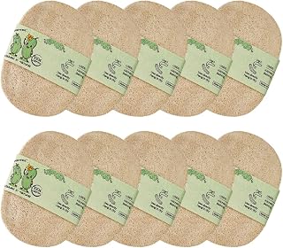 Loofah Sponge Dish Cloth Natural Loofah Dish Brush Cleaning Pad Scrubber for Kitchen 10PCS,Natural Dish Scrubber