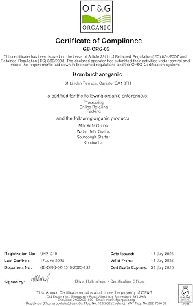 Raw Organic Organic Milk Kefir Grains Tibetan Mushroom 5g by Kombuchaorganic®