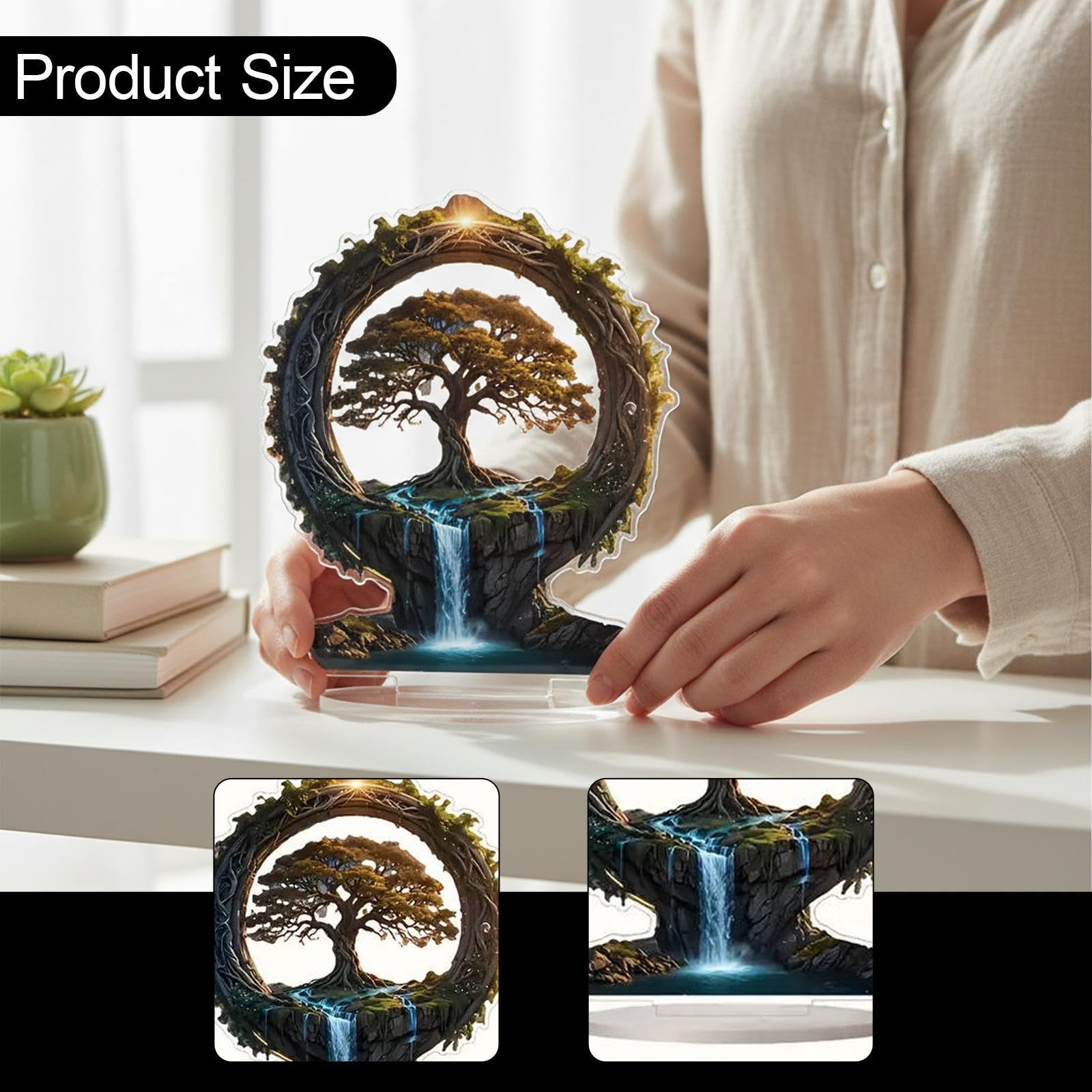 Fuente de Agua Decorativa de Mesa 2D para Centro de Mesa O Mueble de Chimenea